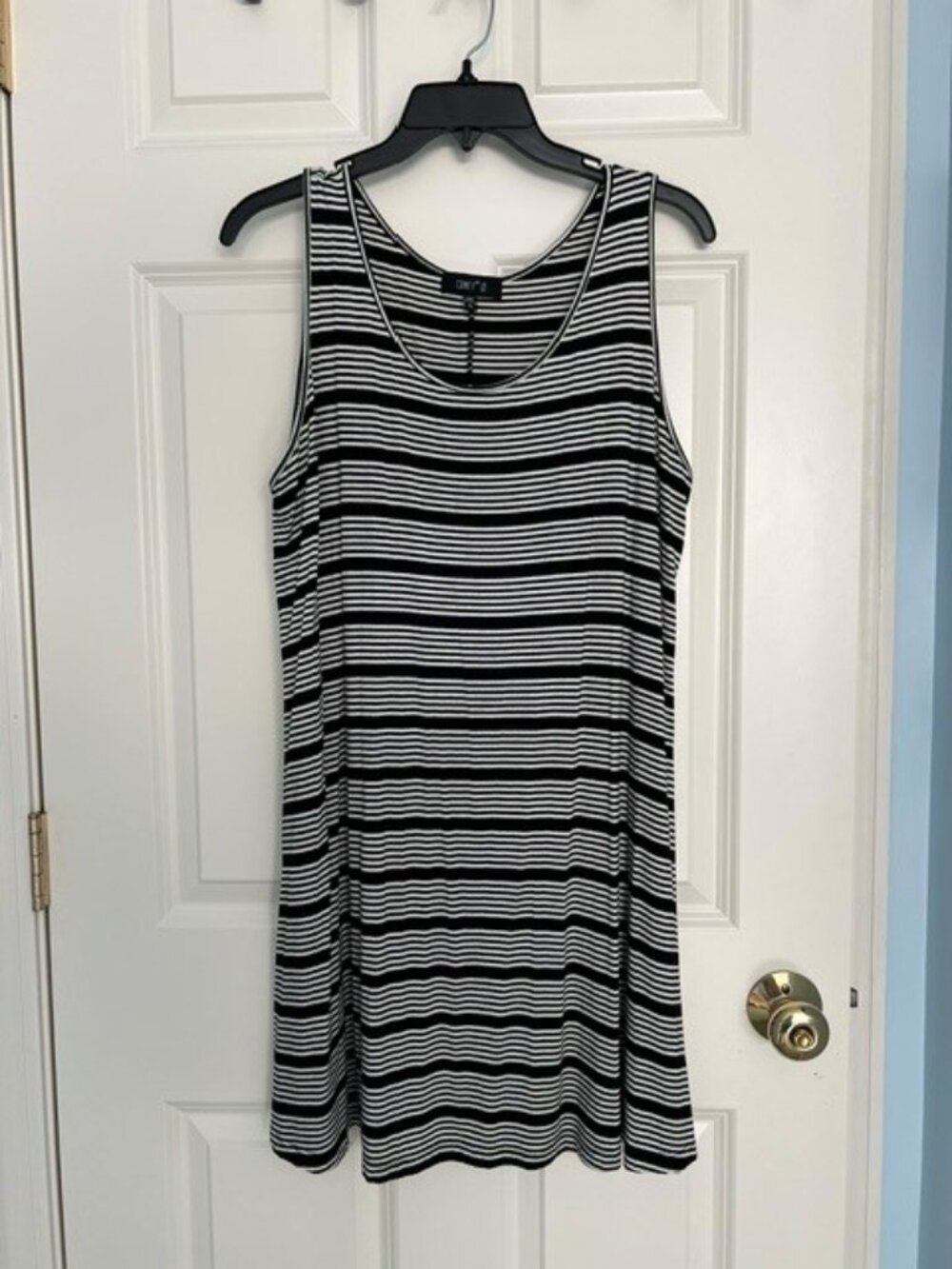 Black/white stripe Comfy sleeveless tunic